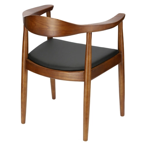 Dřevěná jídelní židle s područkami retro čalouněná eko kůží President D2.DESIGN