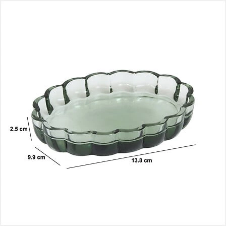 Skleněná mýdlenka Florea zelená kulatá moderní do koupelny 5five simply smart