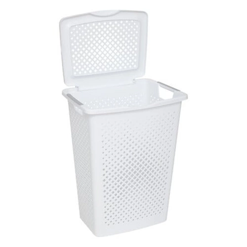 Koš na prádlo 55l plastový bílý