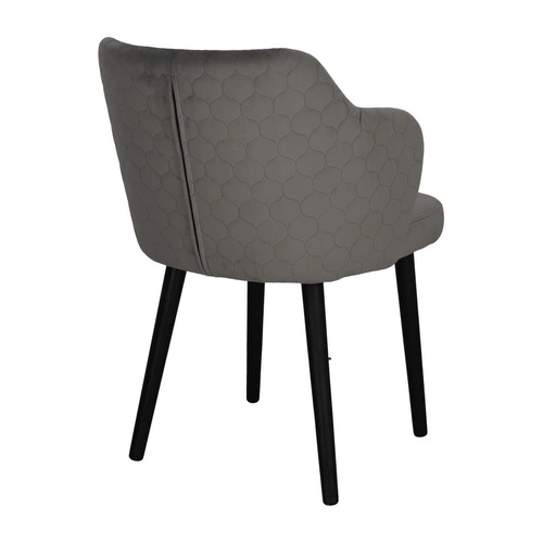 Čalouněná jídelní židle Bergen šedá s područkami moderní skandinávský styl Intesi