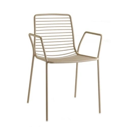 Kovová židle Summer SCAB Design šedá moderní s područkami pro zahradu a terasu