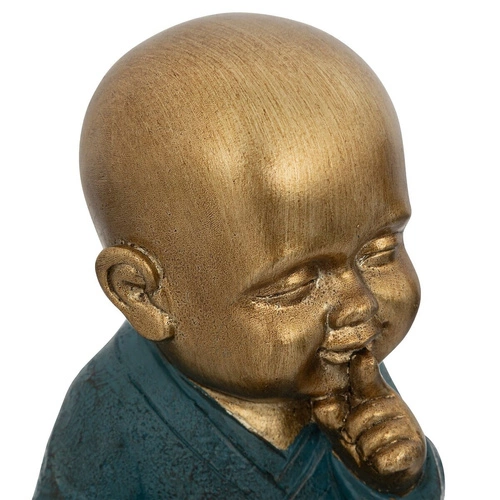 Sada 3 dekoračních sošek Buddha Atmosphera zlatá a modrá do obýváku nebo jako dárek