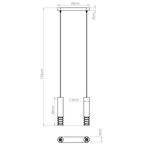 Závěsné svítidlo LAMI 2 bílé moderní kovové do obýváku, kuchyně nebo ložnice