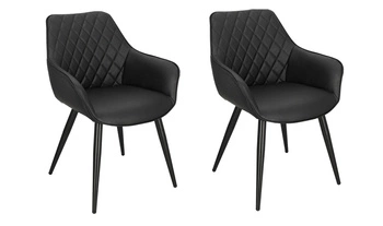 Sada 2 černých židlí Rox