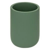 Duo zelený kelímek na zubní kartáčky do koupelny, moderní poliresin 7,2 cm