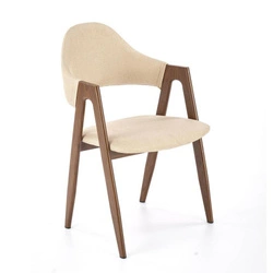 Čalouněná jídelní židle Island béžová s područkami moderní skandinávský styl Intesi