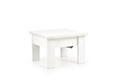 Rozkládací jídelní stůl Begrad bílý, moderní s nastavitelnou výškou