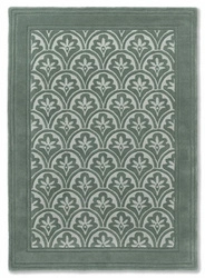 Vlněný koberec do obýváku Catarina Fern 140x200 zelený klasický ručně tkaný snadno čistitelný