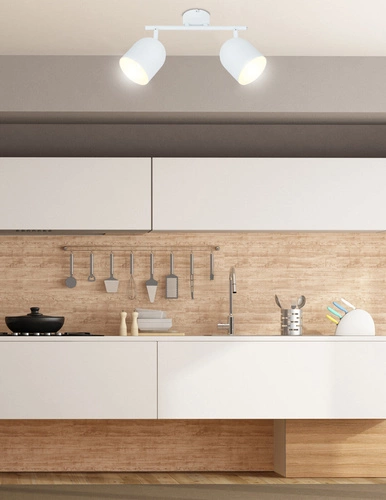 Moderní bílý stropní lustr Azuro s nastavitelnými stínidly do obýváku a kuchyně 38 cm