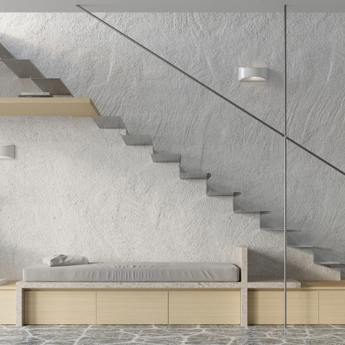 Nástěnné svítidlo Vixen bílý lesk moderní keramické do obývacího pokoje, ložnice nebo nad zrcadlo