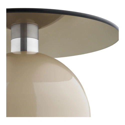 Ravello moderní kulatý konferenční stolek skleněný béžový 40 cm