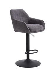 Barová židle Lova moderní otočná s područkami grafitová do kuchyně černá