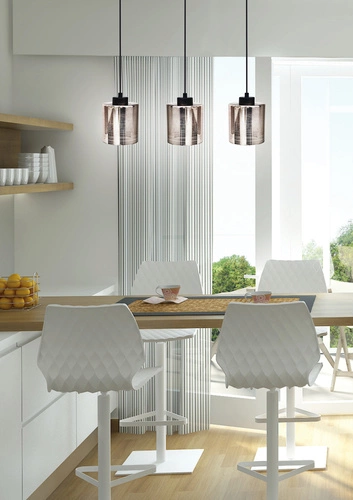 Závěsné svítidlo Cox chrom 3 světla moderní do jídelny a obýváku glamour 54 cm