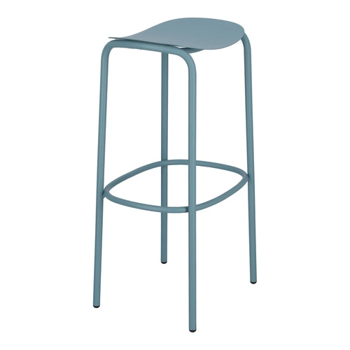 Kovová barová židle Trick 75 cm modrá moderní do kuchyně a na ostrůvek SCAB Design