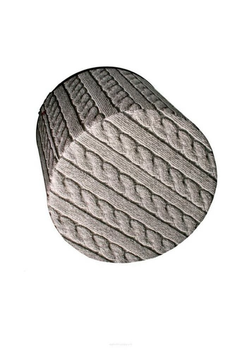 Kulatý taburet Jersey Intesi moderní čalouněný do obýváku nebo ložnice šedý 40 cm