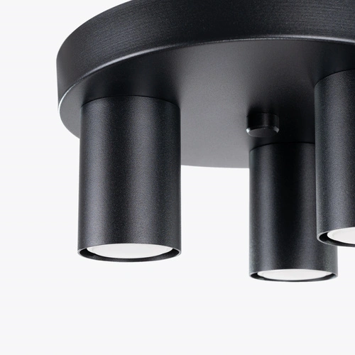 Moderní stropní svítidlo LAGOS 3P černé do obýváku a ložnice SOLLUX LIGHTING