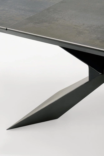 Rozkládací jídelní stůl Narel 180-230 cm moderní modrý mramor černé nohy Intesi