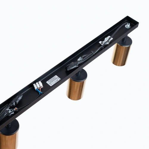 Moderní stropní svítidlo WINX 4L černé zlaté ocelové do obýváku a ložnice Sollux Lighting