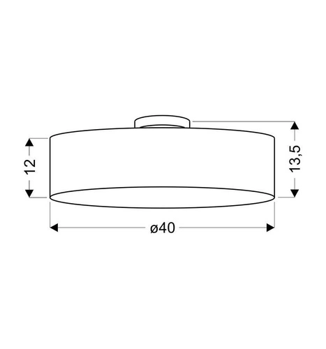 Stropní svítidlo Kioto 40 šedé moderní textilní do obýváku a jídelny 3bodové