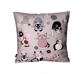 Dekorační polštář CATNIP z veluru, antialergický, do obýváku a ložnice, multicolor 40x40