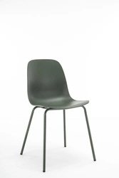 Jídelní židle Whitby olivová moderní z plastu na kovových nohách