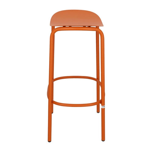 Kovová barová stolička Trick 65 cm oranžová moderní do kuchyně a k ostrůvku bez opěradla