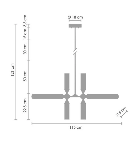 Stropní LED svítidlo QUADRO-12 černé moderní nastavitelné do obýváku nebo jídelny