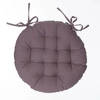 Polštář na židli 38 cm kulatý taupe