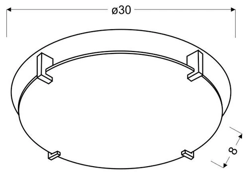 Stropní svítidlo Fikus 30 1x60W E27 chrom