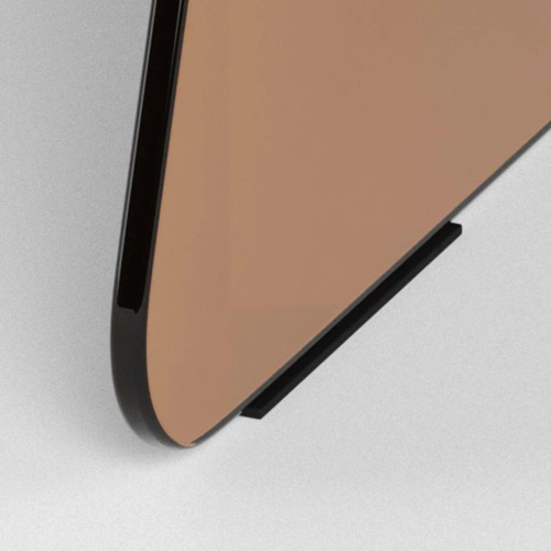 Konferenční stolek Samos kulatý skleněný hnědý 80 cm do obýváku