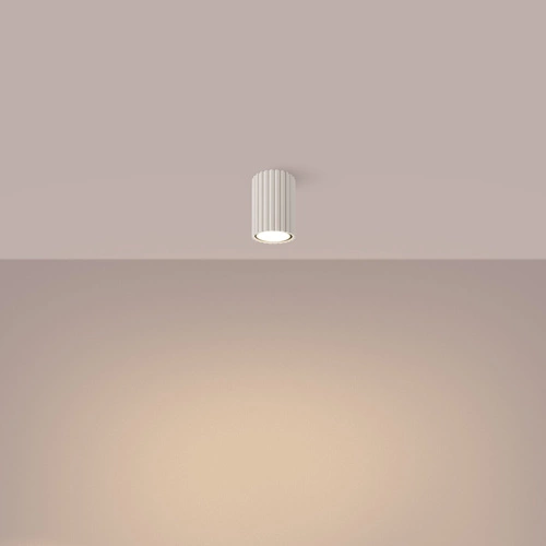 Stropní svítidlo KARBON 10 béžové minimalistické do obýváku a ložnice hliník GU10