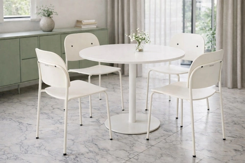 Židle Ravio moderní plastová bílo-krémová do jídelny a kuchyně