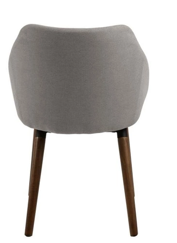 Čalouněná židle Nils Actona šedá skandinávská s područkami do jídelny a obýváku