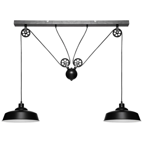 Závěsné stropní svítidlo Ezio černé kovové nastavitelné do obýváku, kuchyně nebo nad stůl