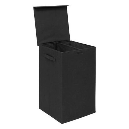 Skládací dvoukomorový koš na prádlo do koupelny Colorama 74 l černý klasický 5five