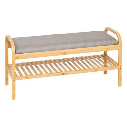 Bambusový botník s lavicí Cosy 5five simply smart, přírodní, skandinávský, 90 cm