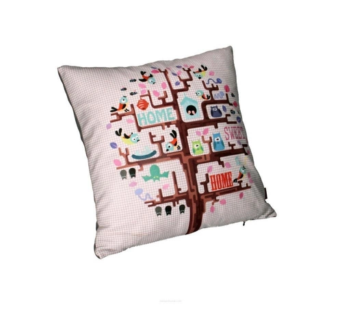 Sametový dekorační polštář Sweet Home antialergický do obýváku a ložnice 40x40 cm