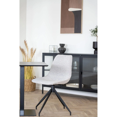 Židle Monaco swivel beige boucle/black