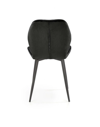 Čalouněná sametová židle černá Eve Intesi do jídelny a obýváku moderní s opěrkou