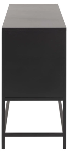 Komoda Newcastle II černá industriální kovová na nožkách 125 cm do obýváku Actona