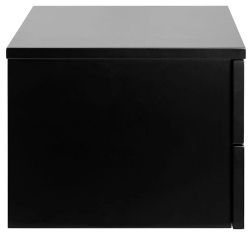 Závěsný noční stolek Avignon Actona, černý, 2 zásuvky, moderní loftový styl, šířka 37 cm