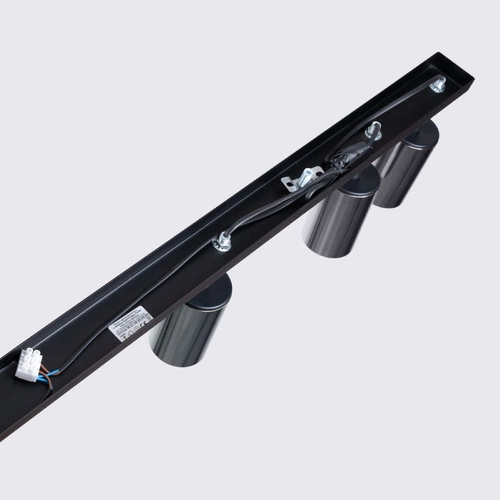 Stropní svítidlo WINX 6L černý chrom moderní do obýváku a ložnice LED GU10