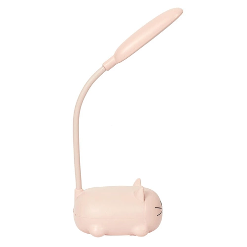 Dětská stolní LED lampička Kitty růžová moderní nabíjecí 21 cm