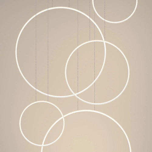 Závěsné LED svítidlo RIO 5 bílé moderní do obýváku a jídelny Thoro hliník 170 cm