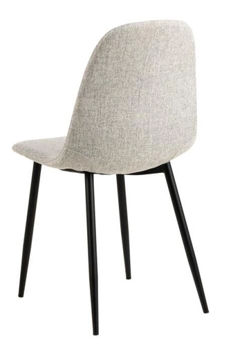 Čalouněná židle Celia šedá do jídelny a kuchyně skandinávský styl na černých nohách Actona