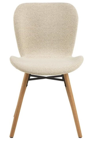 Jídelní a obývací židle Batilda skandinávská, čalouněná krémová, dubová Actona