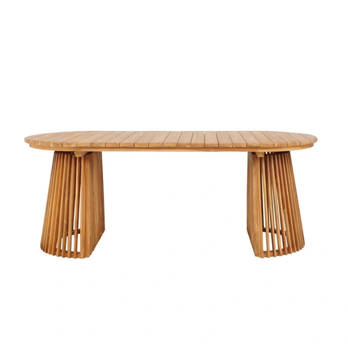 Jídelní stůl Berja oválný 200x90 z přírodního teakového dřeva