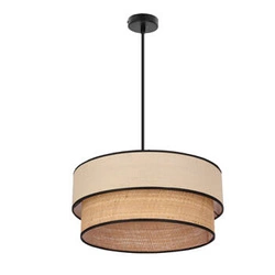 Závěsné svítidlo LORENZO moderní krémové s černým lemem do obýváku nebo jídelny