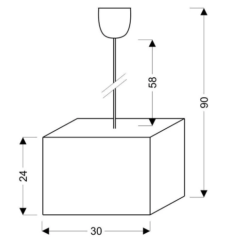 Basic 30 1x60W E27 šedá závěsná lampa