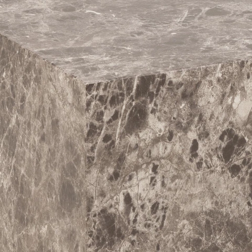 Sada 2 konferenčních stolků Dice hnědý mramor loftový čtvercový do obýváku Actona